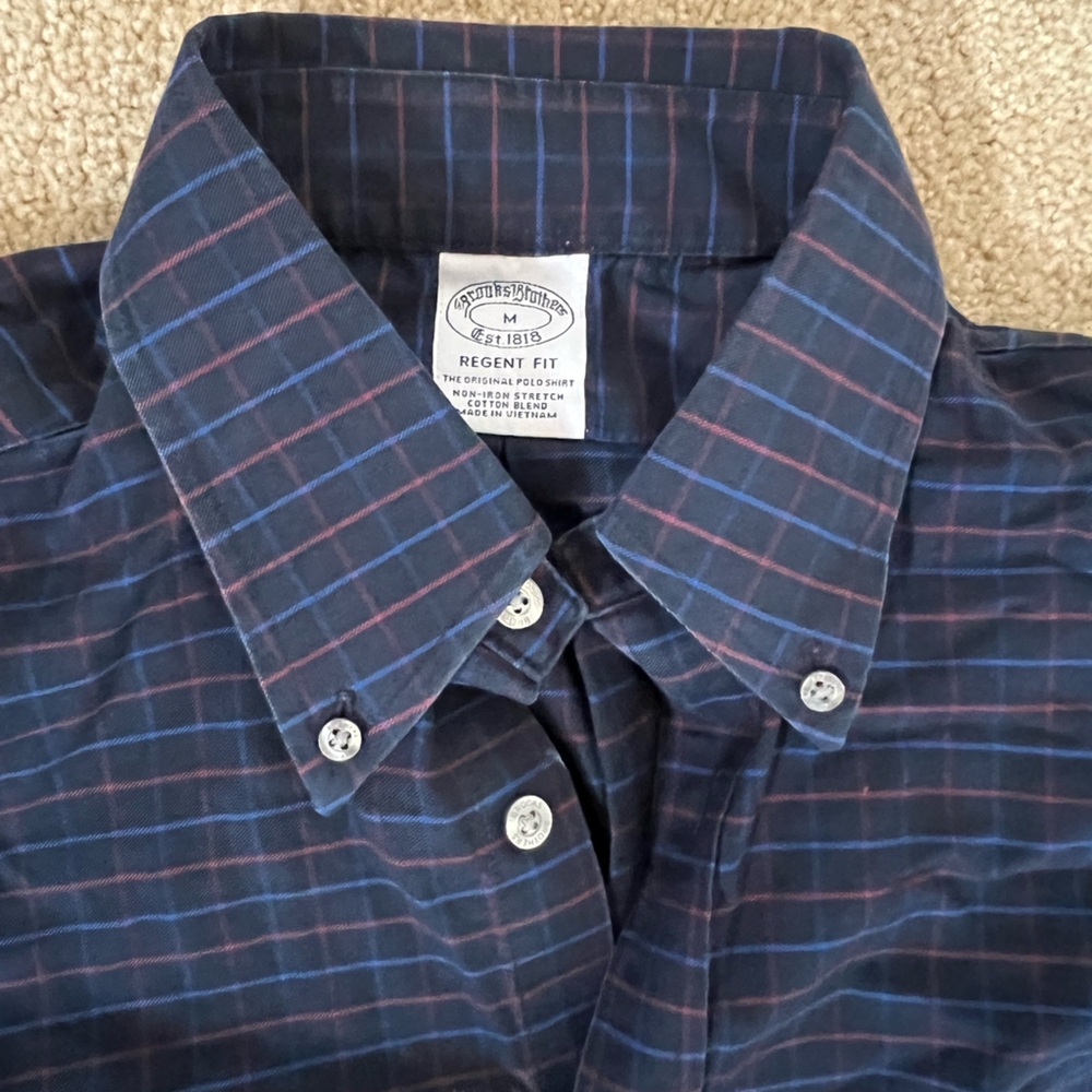 Brooks Brothers Blue Checkered Shirt